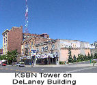 KSBN on top of the DeLaney Building